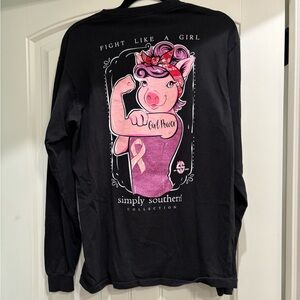 Simply Southern 'Girl Power' Black Long Sleeve Shirt